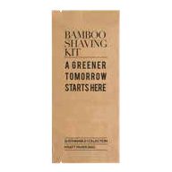   2 BLADES W/BAMBOO RAZ+SHAVING szappan10gr IN NATURAL KRAFT BAG CODE CONCEPT